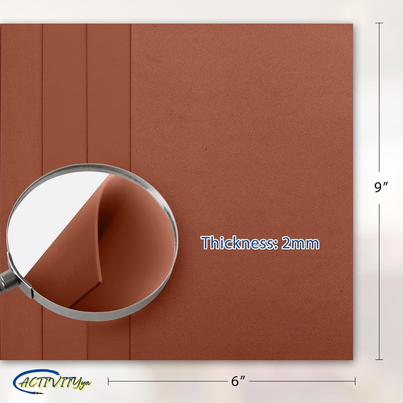 ACTIVITYYA Brown EVA Foam Sheets, 6 x 9 Inch, 2mm Thick – Foam Paper for DIY Arts and Crafts, School Projects, and More – 8 Pack - Image 2